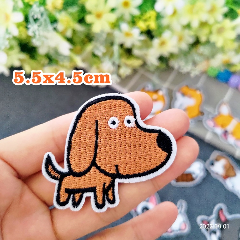 【皮卡布】U3小狗 狗狗 柴犬徽章 布貼 布章 臂章燙 刺繡燙布貼 刺繡布貼 補丁 熨燙貼 熨燙布貼 Patch-規格圖9