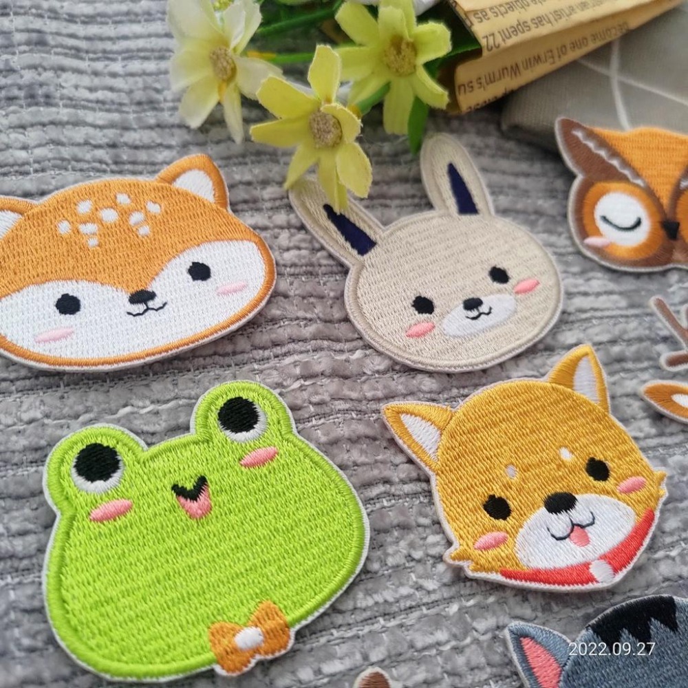 【皮卡布】N2 動物 獅子 貓頭鷹 鹿 青蛙布貼 刺繡燙布貼 徽章 刺繡布貼 補丁補破洞 熨燙貼 燙布貼 Patch-細節圖4