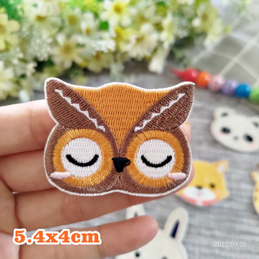 【皮卡布】N2 動物 獅子 貓頭鷹 鹿 青蛙布貼 刺繡燙布貼 徽章 刺繡布貼 補丁補破洞 熨燙貼 燙布貼 Patch-規格圖5