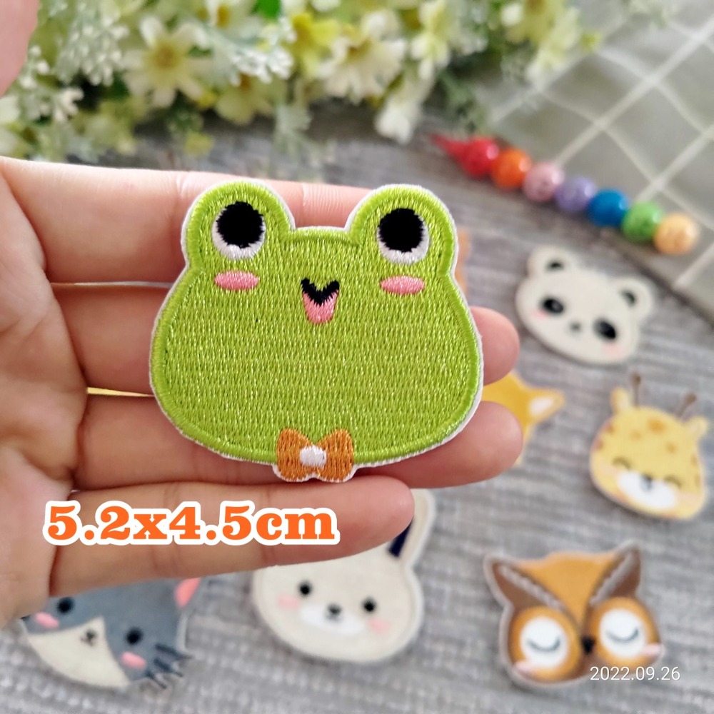 【皮卡布】N2 動物 獅子 貓頭鷹 鹿 青蛙布貼 刺繡燙布貼 徽章 刺繡布貼 補丁補破洞 熨燙貼 燙布貼 Patch-規格圖5