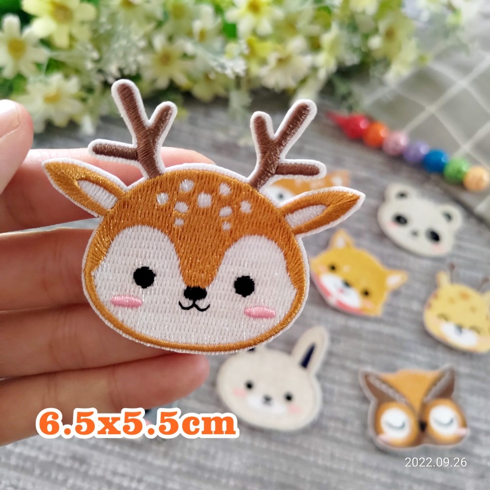 【皮卡布】N2 動物 獅子 貓頭鷹 鹿 青蛙布貼 刺繡燙布貼 徽章 刺繡布貼 補丁補破洞 熨燙貼 燙布貼 Patch-規格圖5