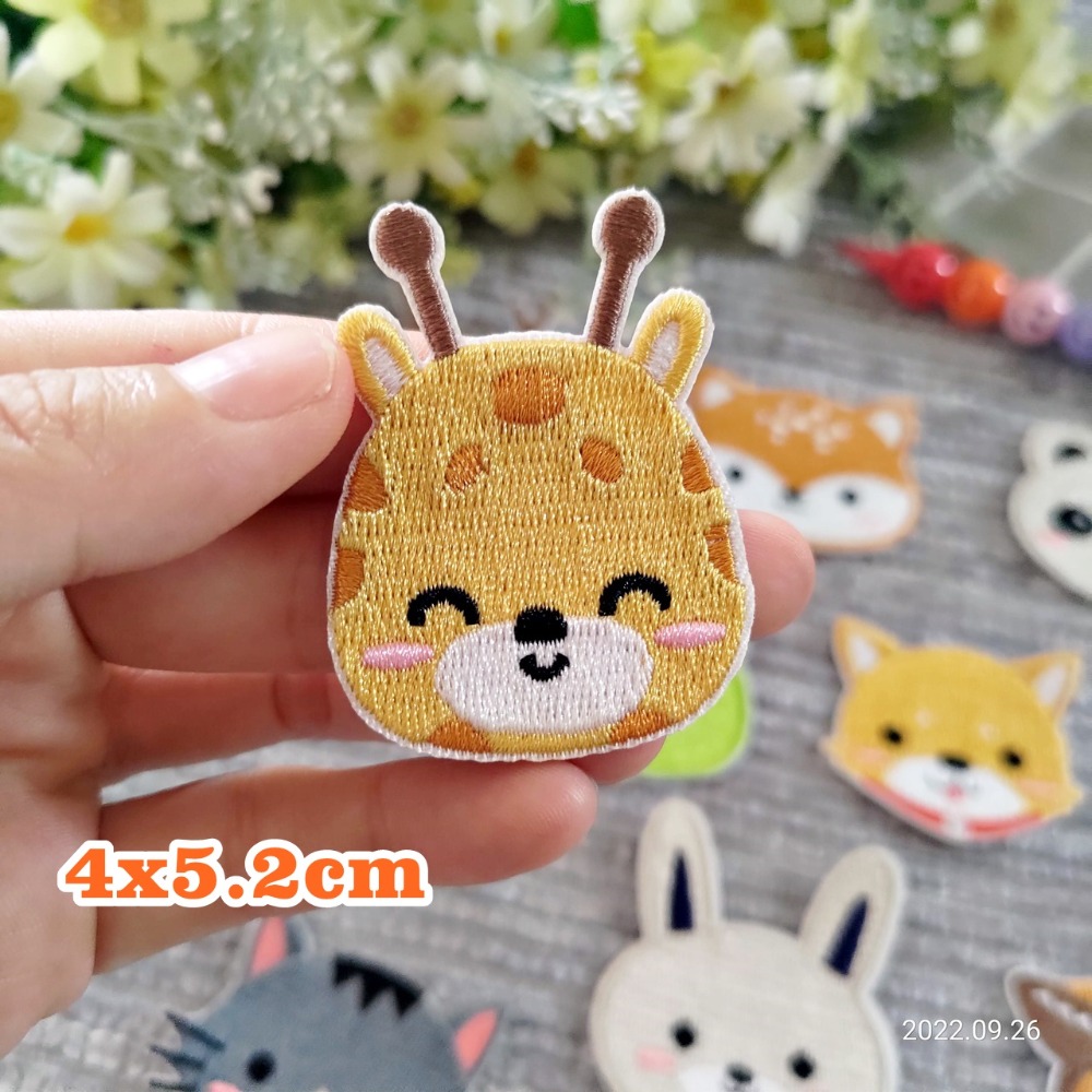 【皮卡布】N2 動物 獅子 貓頭鷹 鹿 青蛙布貼 刺繡燙布貼 徽章 刺繡布貼 補丁補破洞 熨燙貼 燙布貼 Patch-規格圖5