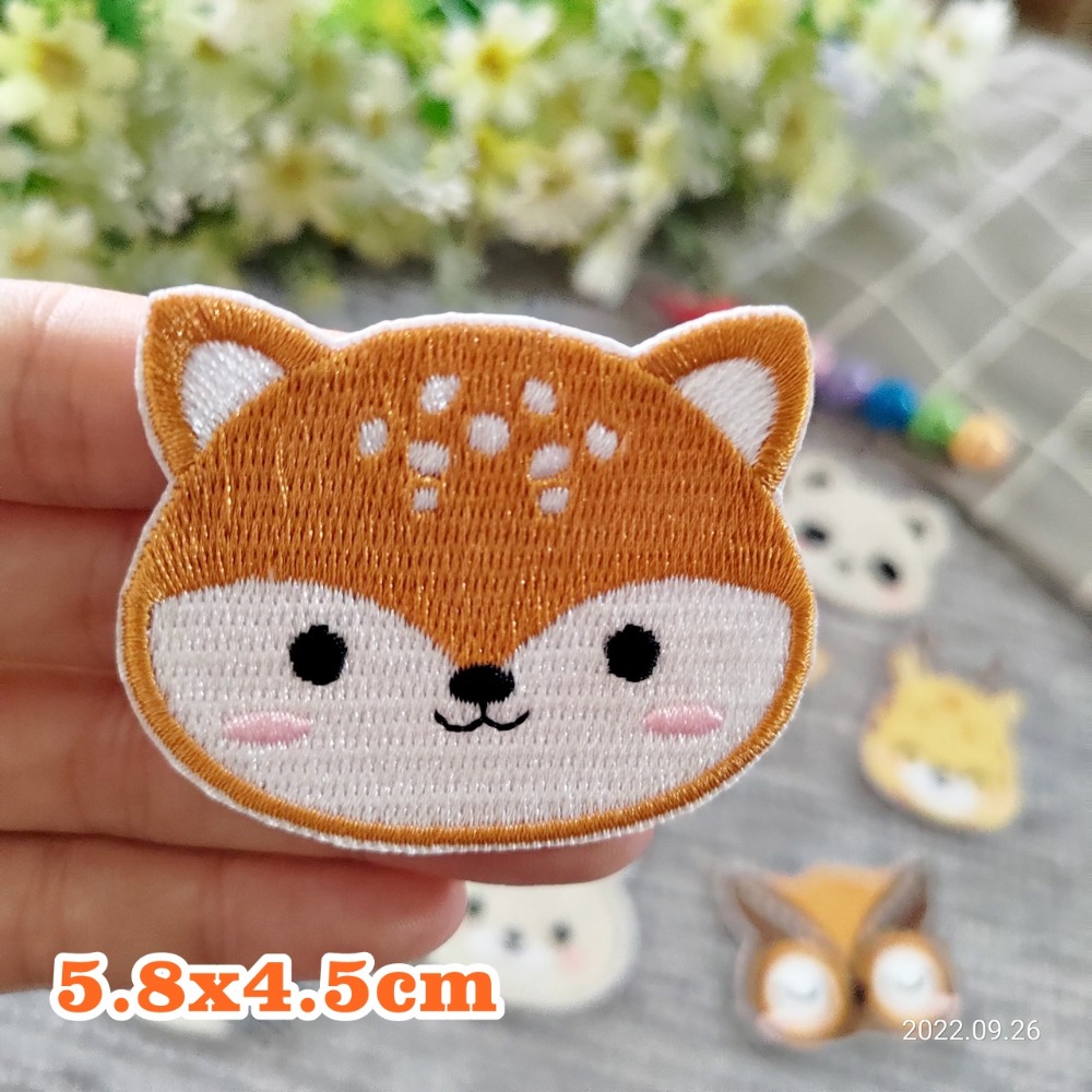 【皮卡布】N2 動物 獅子 貓頭鷹 鹿 青蛙布貼 刺繡燙布貼 徽章 刺繡布貼 補丁補破洞 熨燙貼 燙布貼 Patch-規格圖5