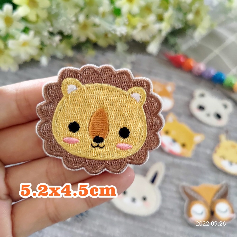 【皮卡布】N2 動物 獅子 貓頭鷹 鹿 青蛙布貼 刺繡燙布貼 徽章 刺繡布貼 補丁補破洞 熨燙貼 燙布貼 Patch-規格圖5