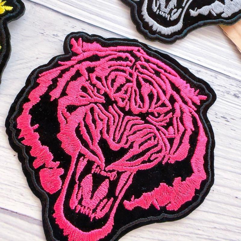 【皮卡布】Q1 老虎徽章 布貼 裝飾 布章 臂章燙 刺繡燙布貼 徽章 刺繡布貼 魔鬼氈布章 熨燙貼 熨燙布貼 Patch-細節圖4
