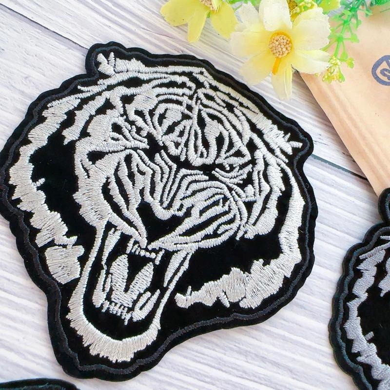 【皮卡布】Q1 老虎徽章 布貼 裝飾 布章 臂章燙 刺繡燙布貼 徽章 刺繡布貼 魔鬼氈布章 熨燙貼 熨燙布貼 Patch-細節圖5
