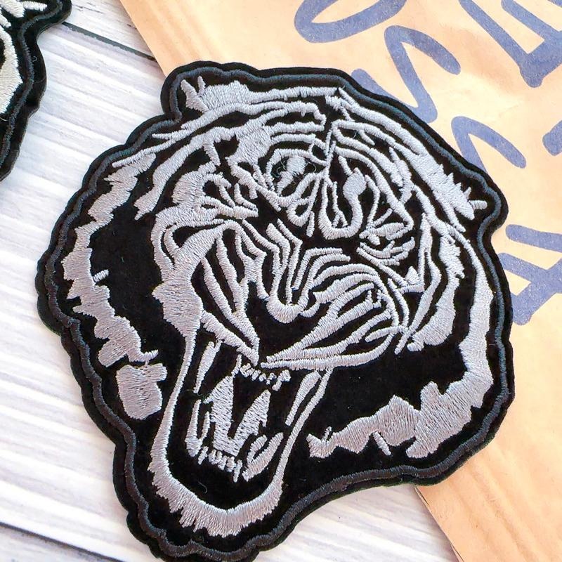 【皮卡布】Q1 老虎徽章 布貼 裝飾 布章 臂章燙 刺繡燙布貼 徽章 刺繡布貼 魔鬼氈布章 熨燙貼 熨燙布貼 Patch-細節圖6