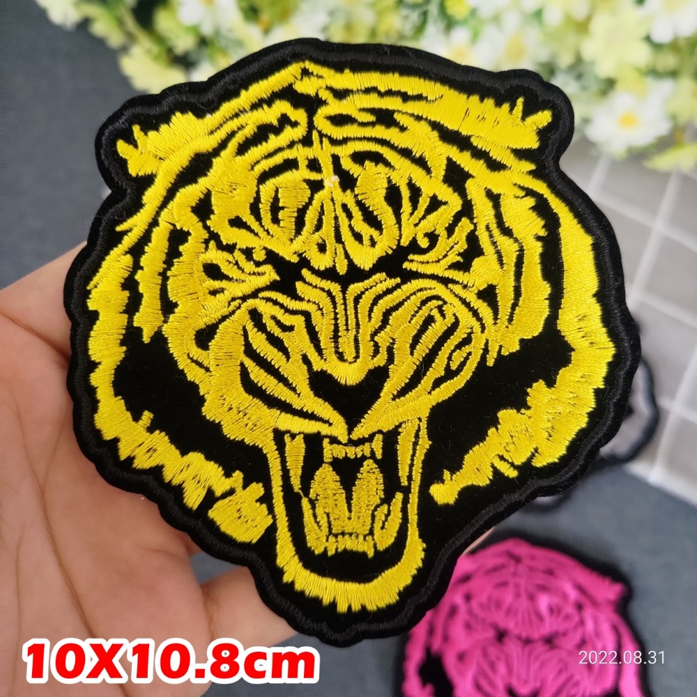 【皮卡布】Q1 老虎徽章 布貼 裝飾 布章 臂章燙 刺繡燙布貼 徽章 刺繡布貼 魔鬼氈布章 熨燙貼 熨燙布貼 Patch-規格圖6