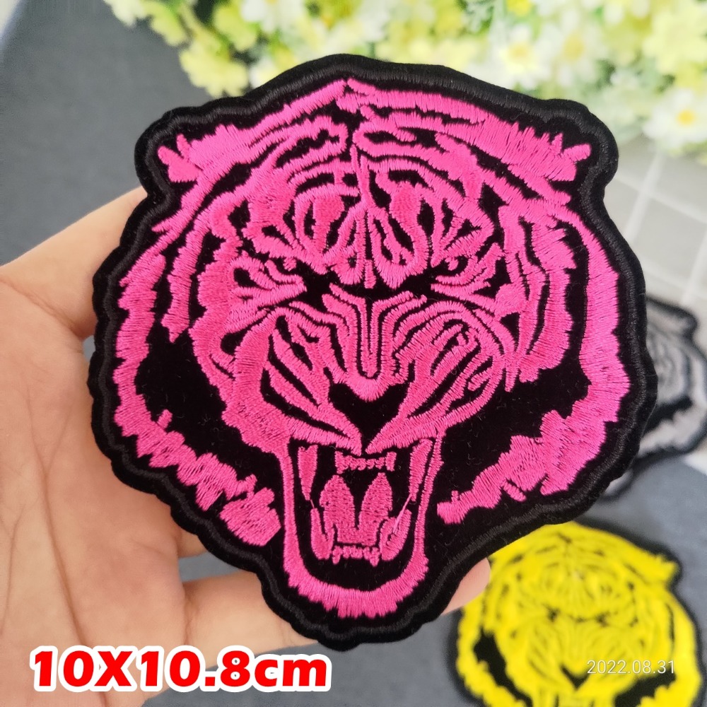 【皮卡布】Q1 老虎徽章 布貼 裝飾 布章 臂章燙 刺繡燙布貼 徽章 刺繡布貼 魔鬼氈布章 熨燙貼 熨燙布貼 Patch-規格圖6
