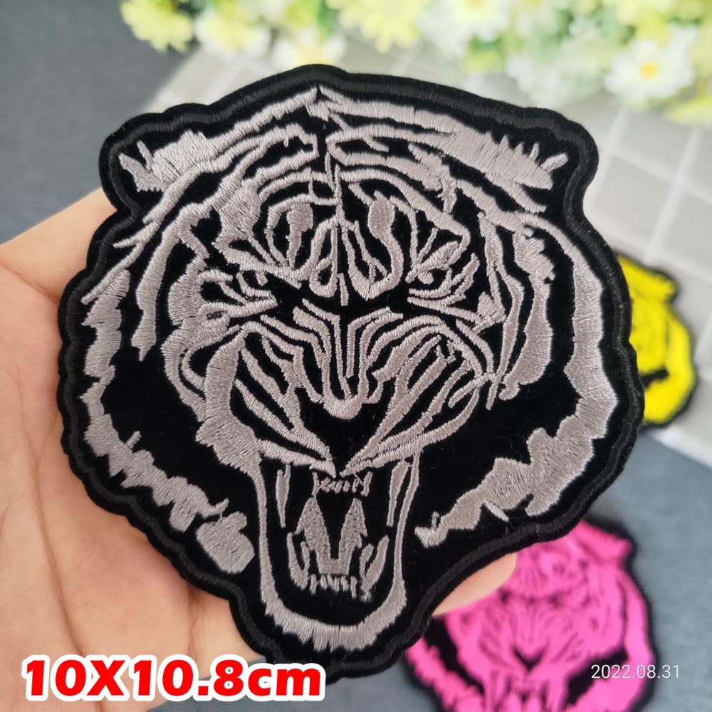 【皮卡布】Q1 老虎徽章 布貼 裝飾 布章 臂章燙 刺繡燙布貼 徽章 刺繡布貼 魔鬼氈布章 熨燙貼 熨燙布貼 Patch-規格圖6