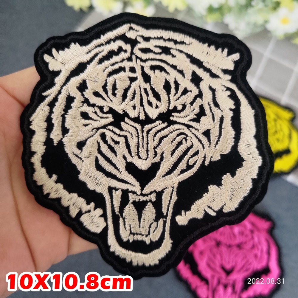 【皮卡布】Q1 老虎徽章 布貼 裝飾 布章 臂章燙 刺繡燙布貼 徽章 刺繡布貼 魔鬼氈布章 熨燙貼 熨燙布貼 Patch-規格圖6