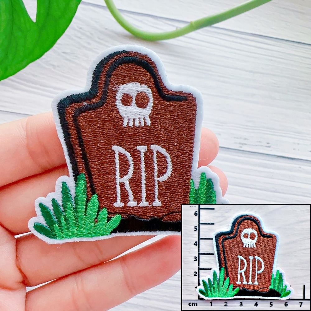 【皮卡布】I2 萬聖節 南瓜 幽靈 蜘蛛 蝙蝠 布貼 刺繡燙布貼 徽章 刺繡布貼 補丁補破洞 熨燙貼 燙布貼 Patch-規格圖6
