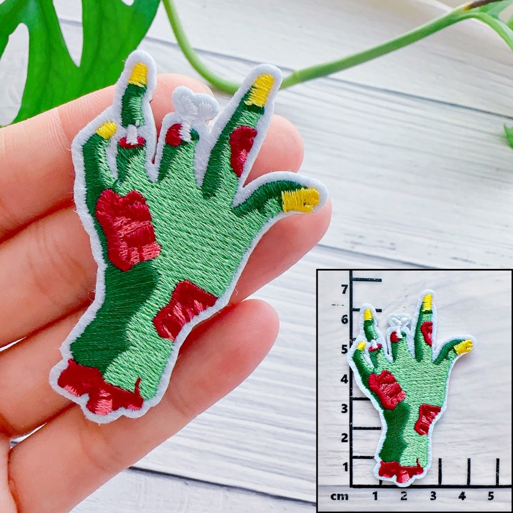 【皮卡布】I2 萬聖節 南瓜 幽靈 蜘蛛 蝙蝠 布貼 刺繡燙布貼 徽章 刺繡布貼 補丁補破洞 熨燙貼 燙布貼 Patch-規格圖6