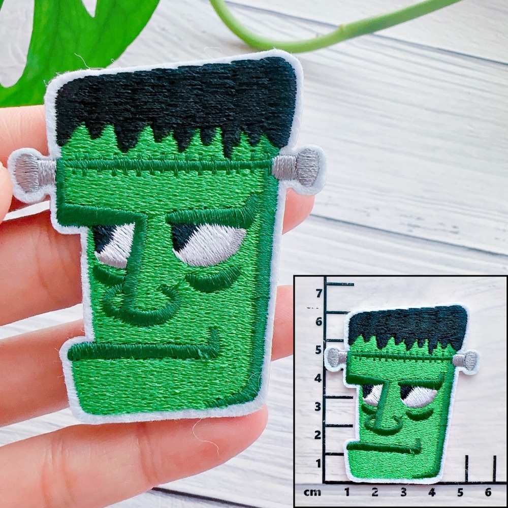 【皮卡布】I2 萬聖節 南瓜 幽靈 蜘蛛 蝙蝠 布貼 刺繡燙布貼 徽章 刺繡布貼 補丁補破洞 熨燙貼 燙布貼 Patch-規格圖6