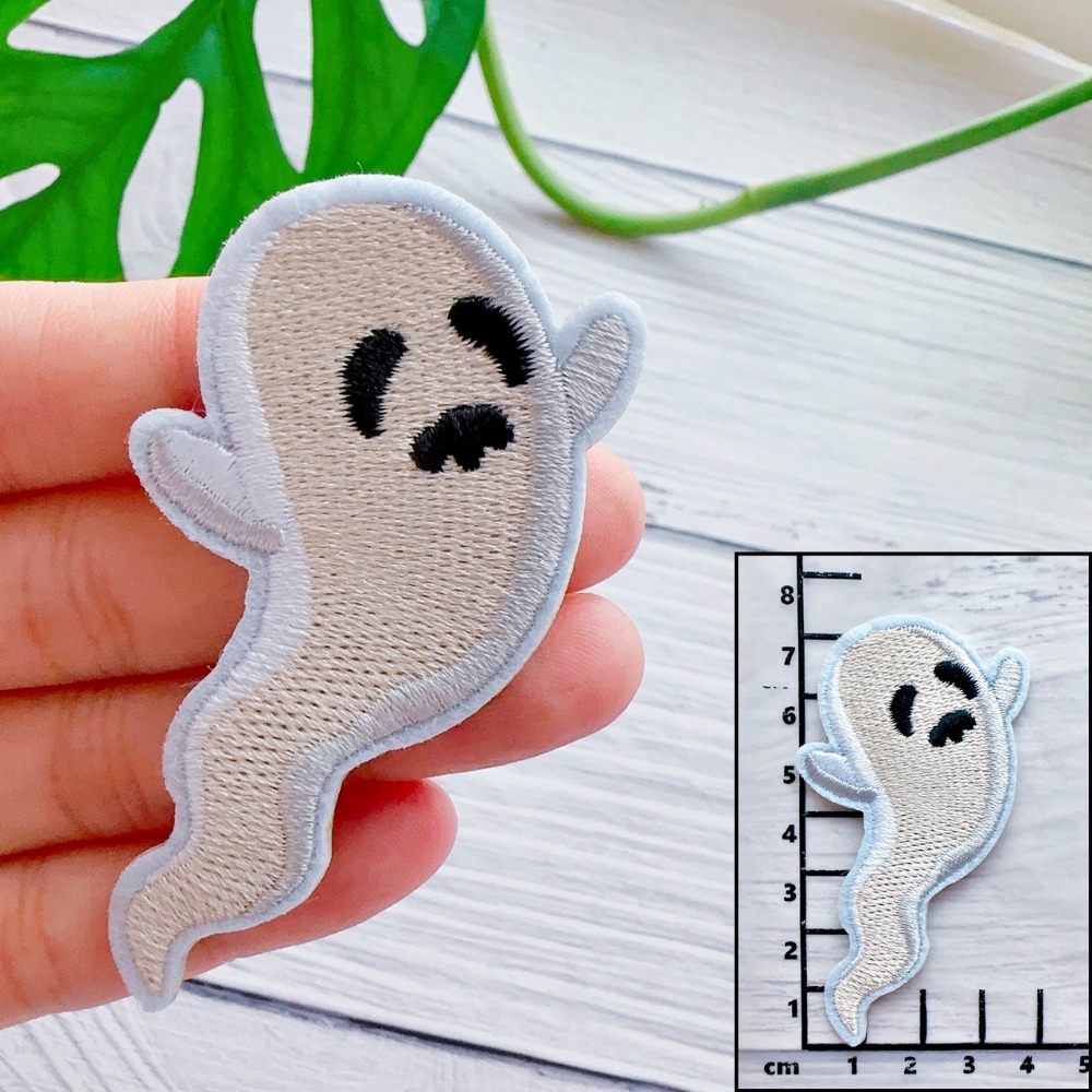 【皮卡布】I2 萬聖節 南瓜 幽靈 蜘蛛 蝙蝠 布貼 刺繡燙布貼 徽章 刺繡布貼 補丁補破洞 熨燙貼 燙布貼 Patch-規格圖6
