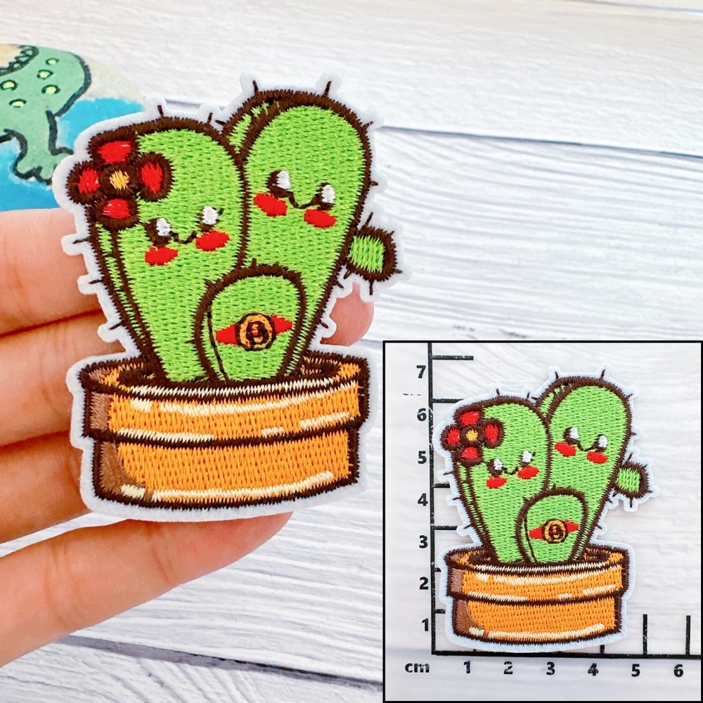 【皮卡布】i8 章魚 仙人掌 樹懶 龜背芋  布貼 刺繡燙布貼 徽章 刺繡布貼 熨燙貼 熨燙布貼 Patch 魔鬼氈布章-規格圖6