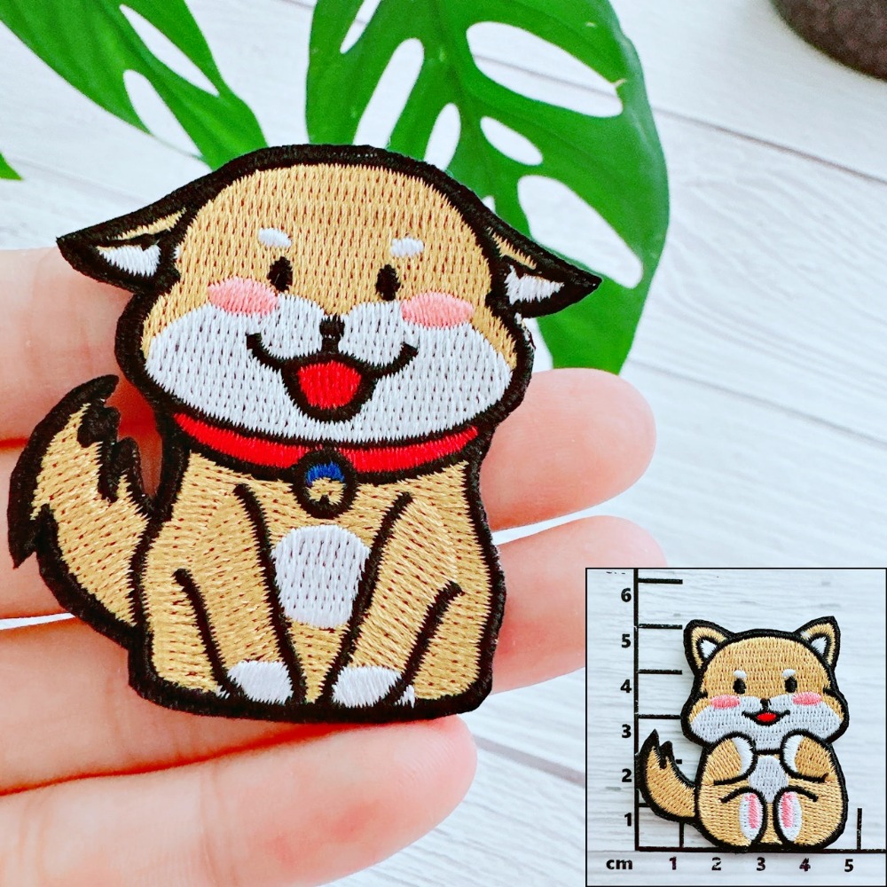 【皮卡布】N3 狗狗 柴犬 小狗 布貼 刺繡燙布貼 徽章 刺繡布貼 補丁補破洞 熨燙貼 燙布貼 Patch-規格圖5