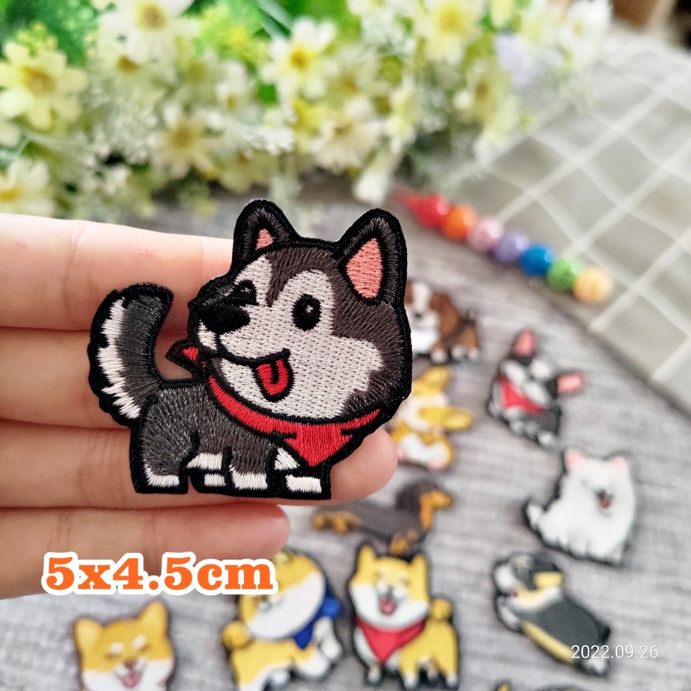 【皮卡布】N1 狗狗 柴犬 科基 臘腸狗 布貼 刺繡燙布貼 徽章 刺繡布貼 補丁補破洞 熨燙貼 燙布貼 Patch-規格圖5