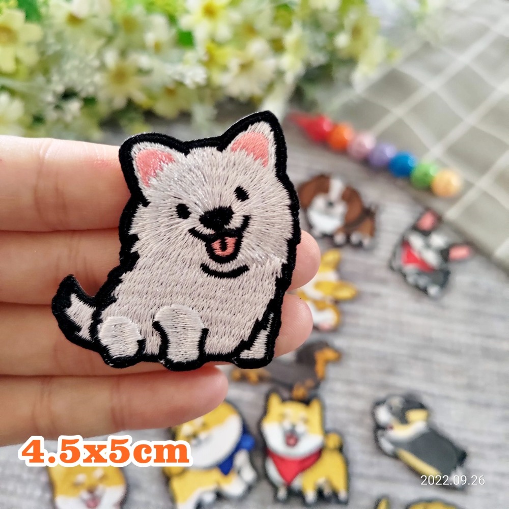 【皮卡布】N1 狗狗 柴犬 科基 臘腸狗 布貼 刺繡燙布貼 徽章 刺繡布貼 補丁補破洞 熨燙貼 燙布貼 Patch-規格圖5