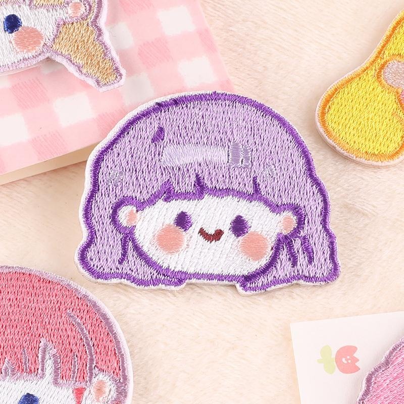 【皮卡布】免熨燙 A2 女孩 刺繡布貼紙 布貼紙 徽章 布貼 手帳貼紙 刺繡布貼 貼紙 自黏布貼 刺繡裝飾貼 patch-細節圖6