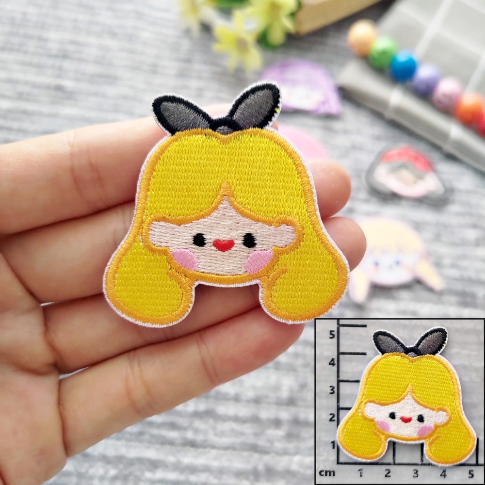 【皮卡布】免熨燙 A2 女孩 刺繡布貼紙 布貼紙 徽章 布貼 手帳貼紙 刺繡布貼 貼紙 自黏布貼 刺繡裝飾貼 patch-規格圖8