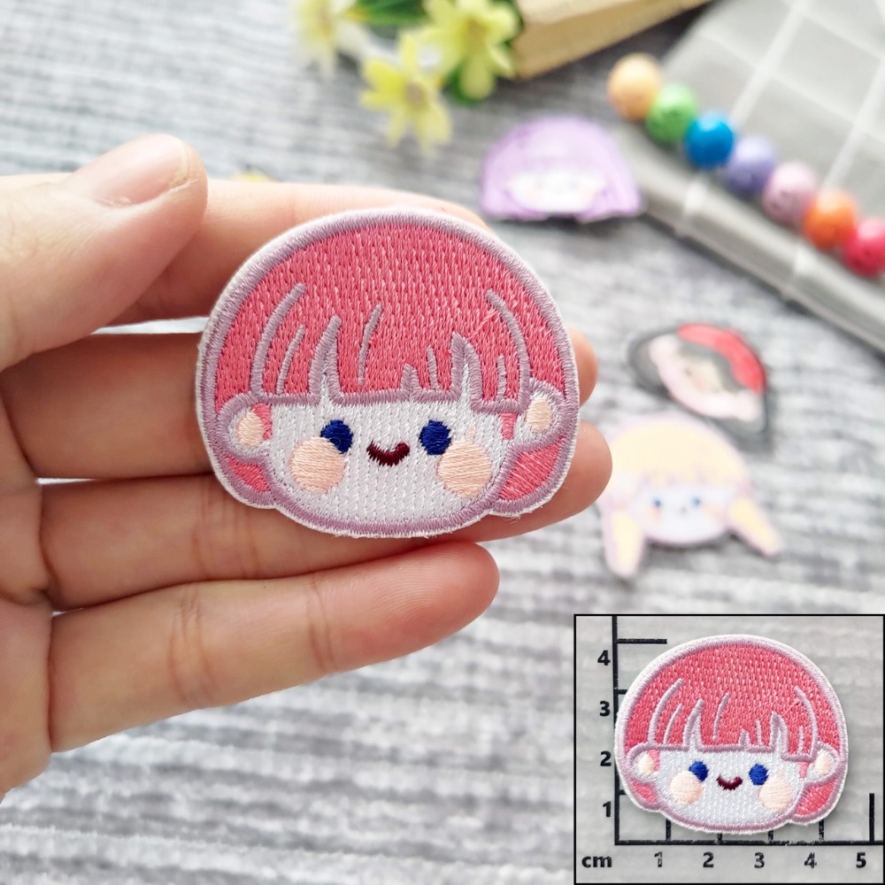 【皮卡布】免熨燙 A2 女孩 刺繡布貼紙 布貼紙 徽章 布貼 手帳貼紙 刺繡布貼 貼紙 自黏布貼 刺繡裝飾貼 patch-規格圖8