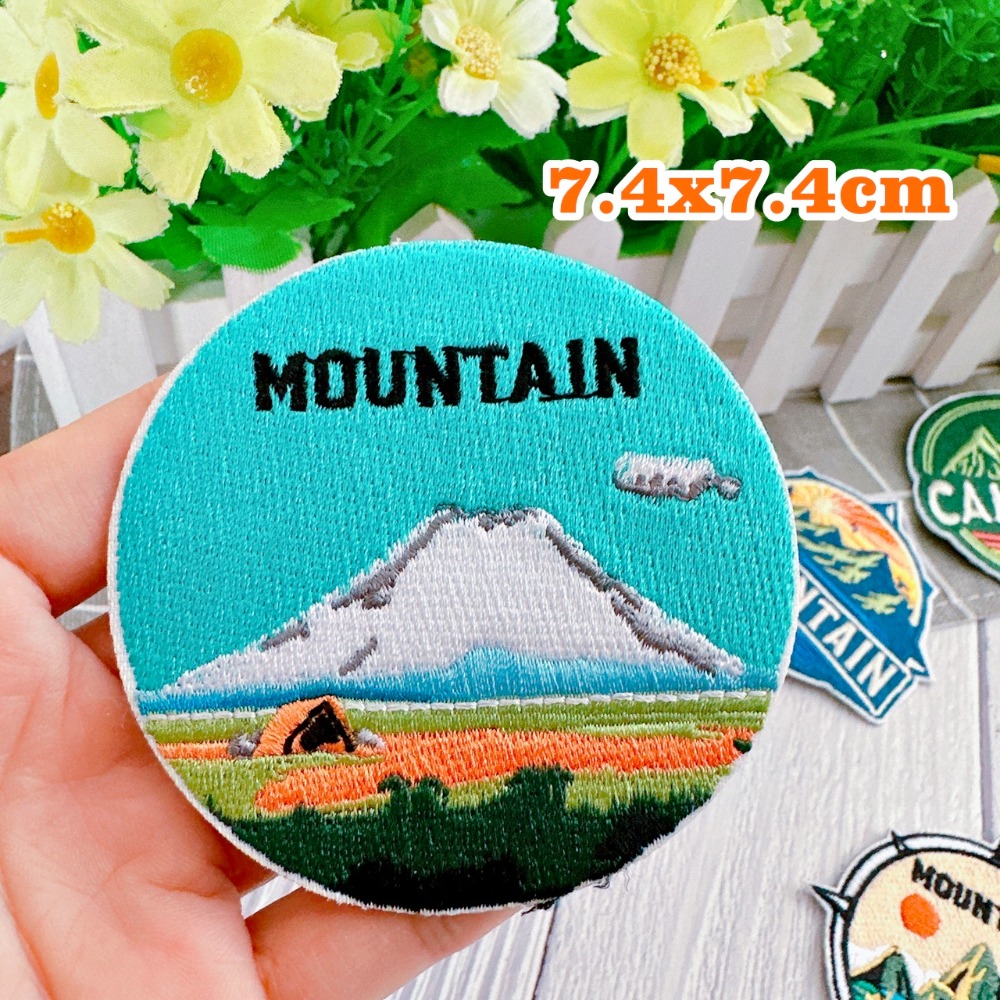 【皮卡布】J4 露營 登山 MOUNTAIN 裝飾布標 布章 臂章燙 魔鬼氈布章 徽章 刺繡布貼 熨燙貼 CAMPING-規格圖10