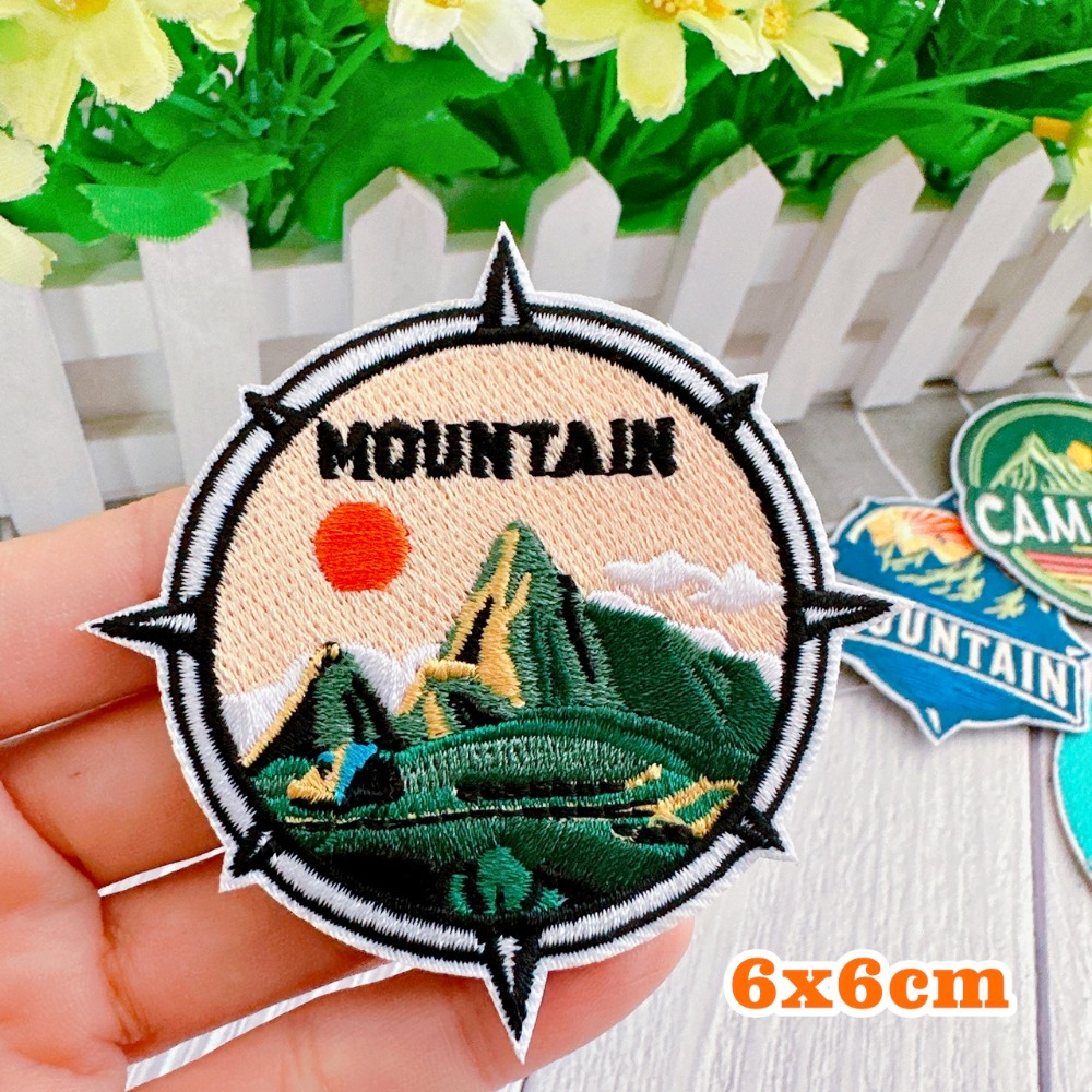 【皮卡布】J4 露營 登山 MOUNTAIN 裝飾布標 布章 臂章燙 魔鬼氈布章 徽章 刺繡布貼 熨燙貼 CAMPING-規格圖10