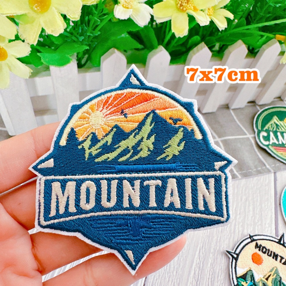 【皮卡布】J4 露營 登山 MOUNTAIN 裝飾布標 布章 臂章燙 魔鬼氈布章 徽章 刺繡布貼 熨燙貼 CAMPING-規格圖10