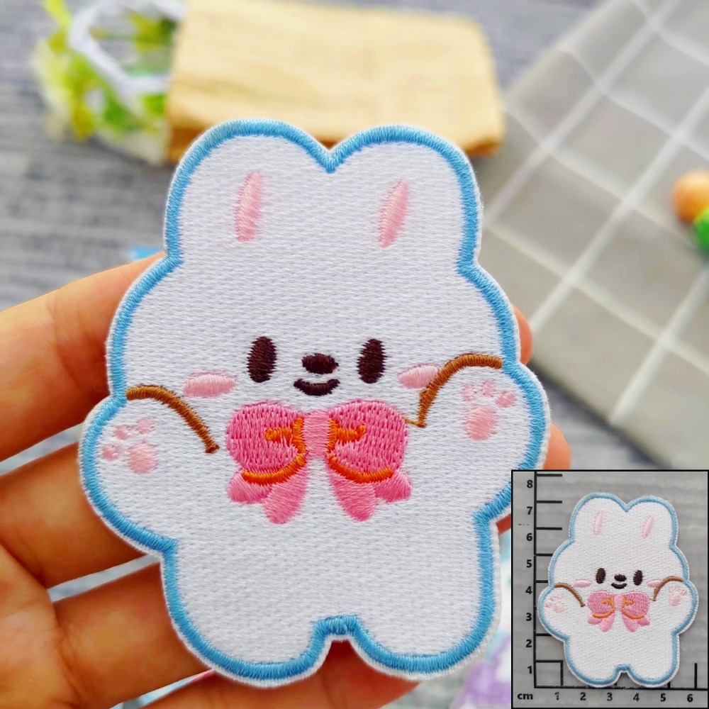 【皮卡布】免熨燙 R1刺繡布貼紙 小兔子 布貼紙 徽章 布貼 手帳貼紙 刺繡布貼 貼紙 自黏布貼 刺繡裝飾貼 patch-規格圖4
