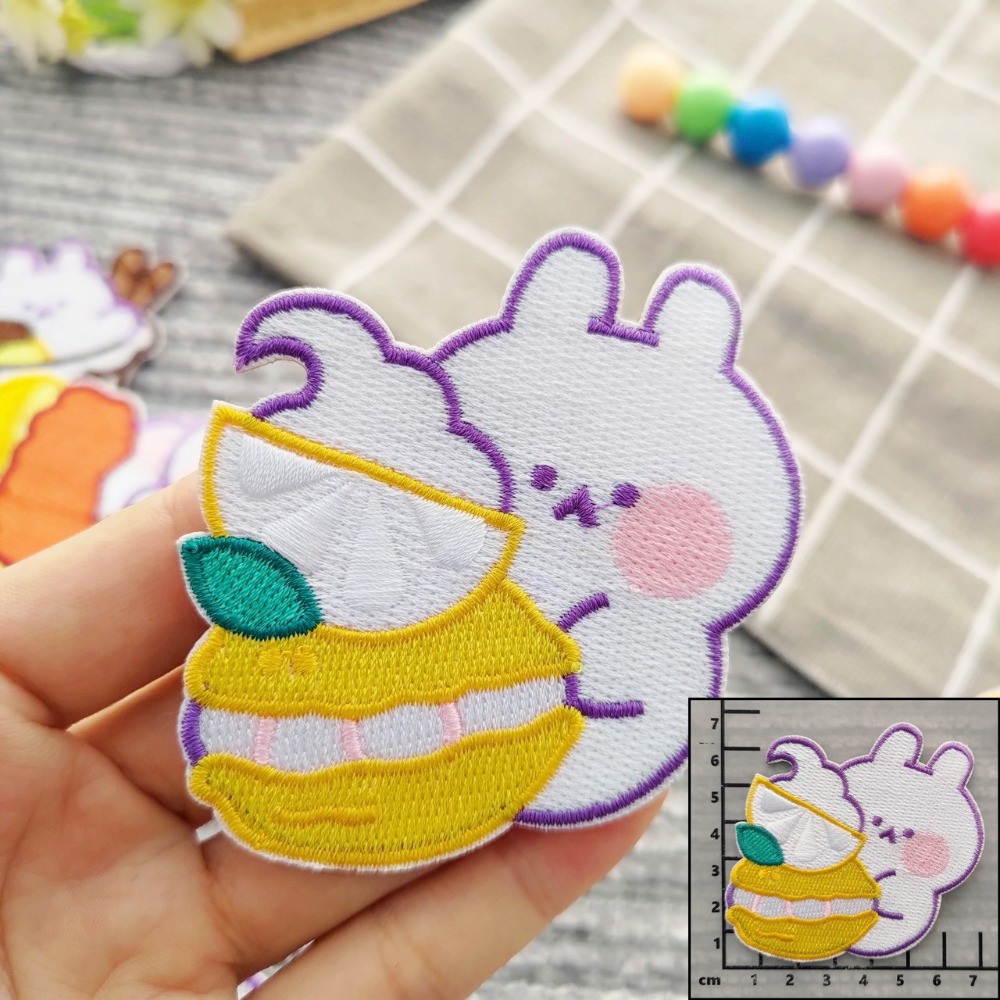 【皮卡布】免熨燙 R4刺繡布貼紙 小兔子 布貼紙 兔子 布貼 手帳貼紙 刺繡布貼 貼紙 自黏布貼 刺繡裝飾貼 patch-規格圖9