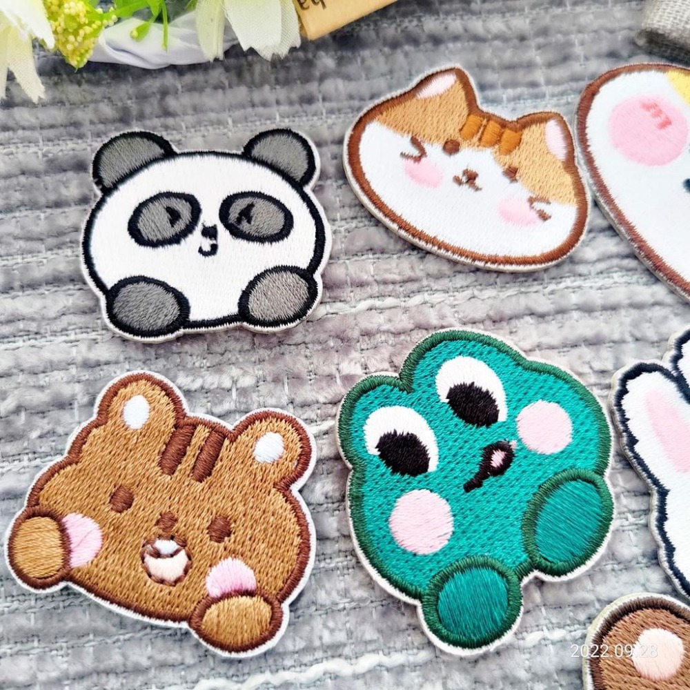 【皮卡布】免熨燙 Q3 動物頭 刺繡布貼紙 貼紙 徽章 布貼 手帳貼紙 刺繡布貼 貼紙 自黏布貼 刺繡裝飾貼 patch-細節圖3