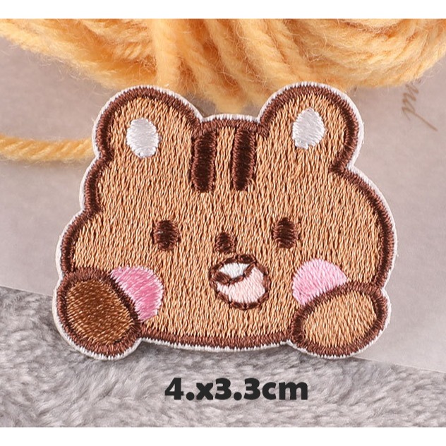 【皮卡布】免熨燙 Q3 動物頭 刺繡布貼紙 貼紙 徽章 布貼 手帳貼紙 刺繡布貼 貼紙 自黏布貼 刺繡裝飾貼 patch-規格圖10