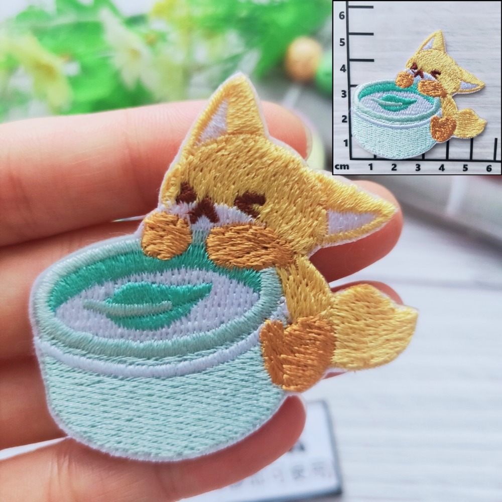 【皮卡布】免熨燙 刺繡布貼紙 A11 綿羊 企鵝 猴子 狐狸 小兔子 徽章 布貼 刺繡徽章 刺繡布貼 貼紙 自黏布貼-規格圖4