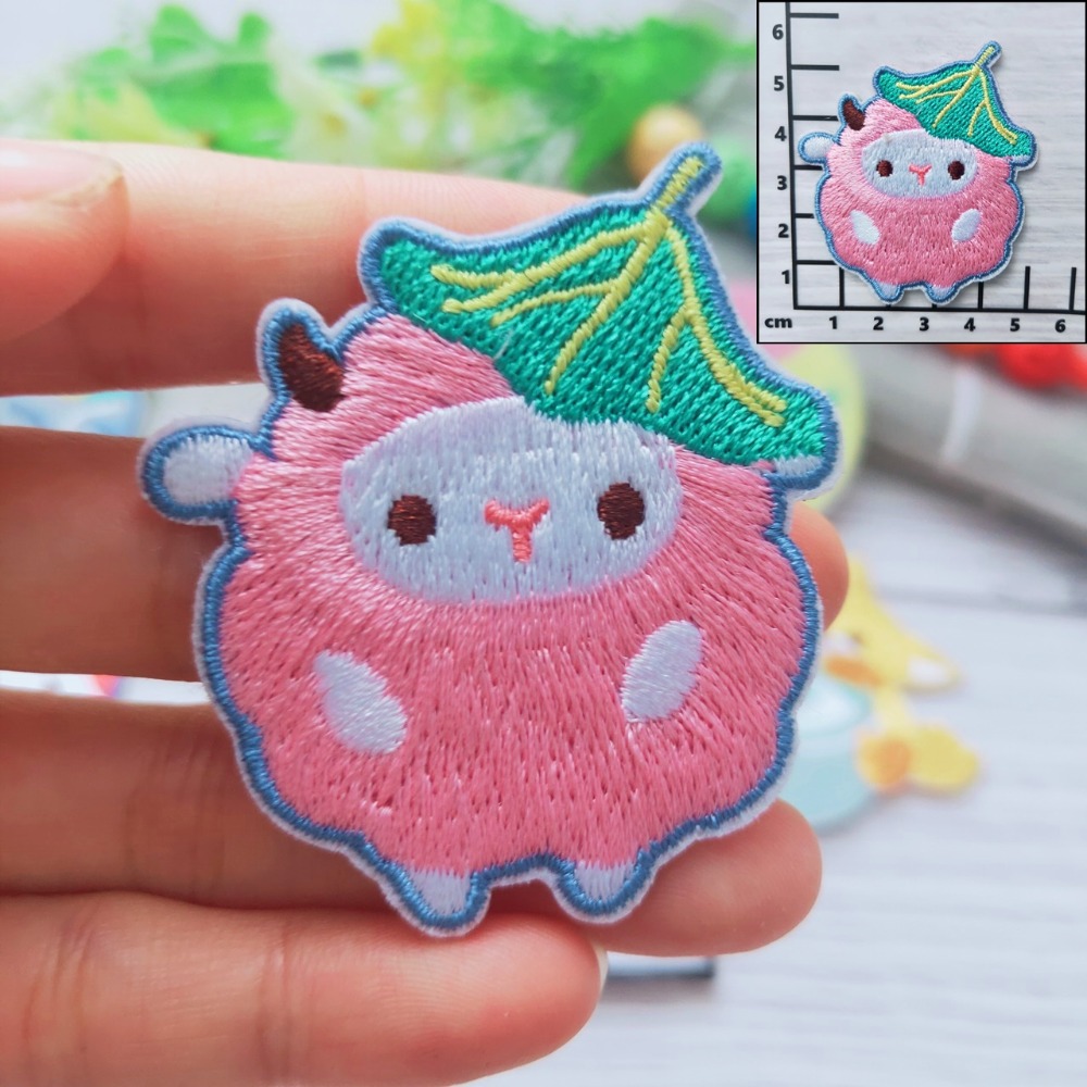 【皮卡布】免熨燙 刺繡布貼紙 A11 綿羊 企鵝 猴子 狐狸 小兔子 徽章 布貼 刺繡徽章 刺繡布貼 貼紙 自黏布貼-規格圖4