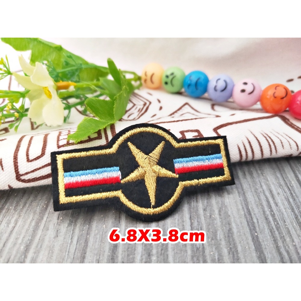 【皮卡布】P12 變色龍 五角星 徽章 布貼 臂章燙 刺繡燙布貼 熨燙徽章 刺繡布貼 補丁 補破洞 燙貼布 熨燙布貼-規格圖7
