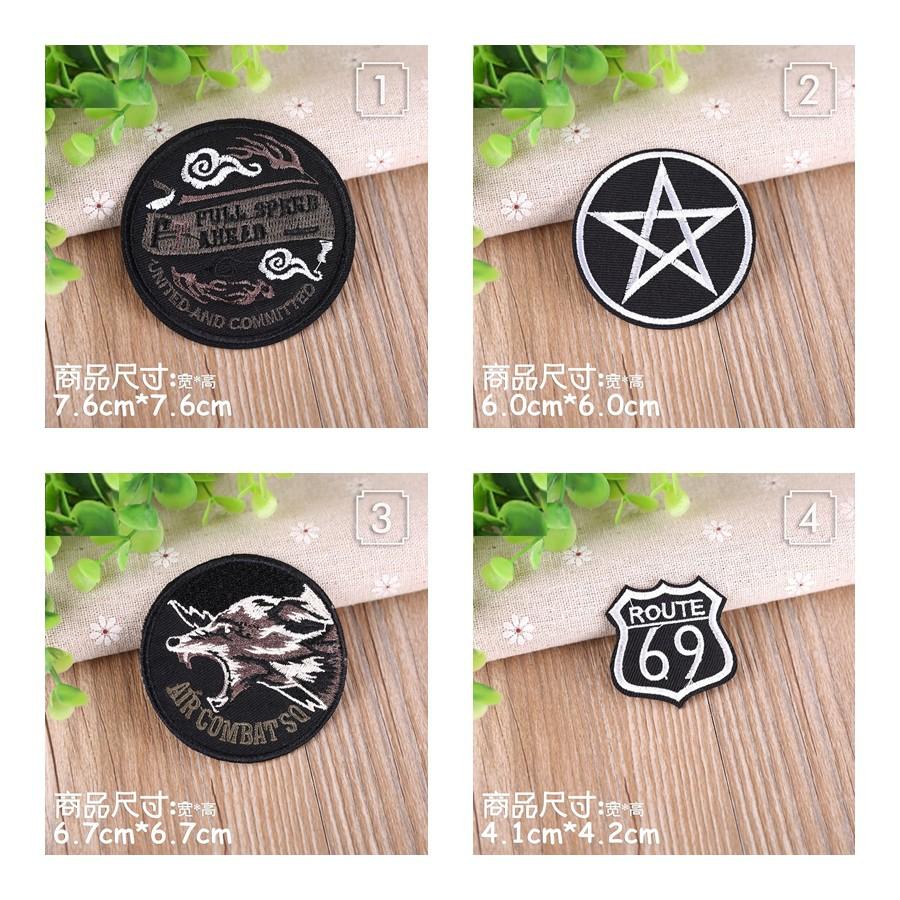 【皮卡布】 P2一套9款 骷魯頭 猴子 狼 布章 臂章燙 刺繡燙布貼 徽章 刺繡布貼 補丁 補破洞 燙貼布 熨燙布貼-細節圖6