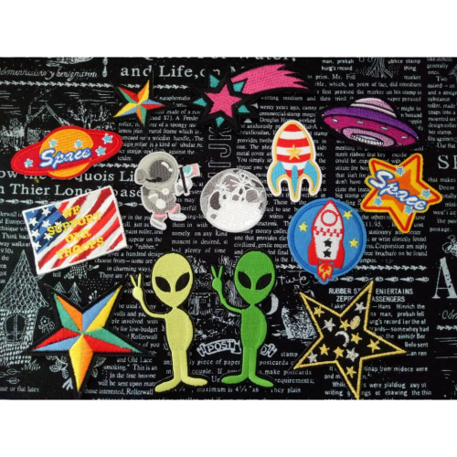 【皮卡布】 S8 一套14款 外星人 流星 太空人 飛碟 外太空 布章 臂章燙 刺繡燙布貼 徽章 刺繡布貼 補丁 燙貼布
