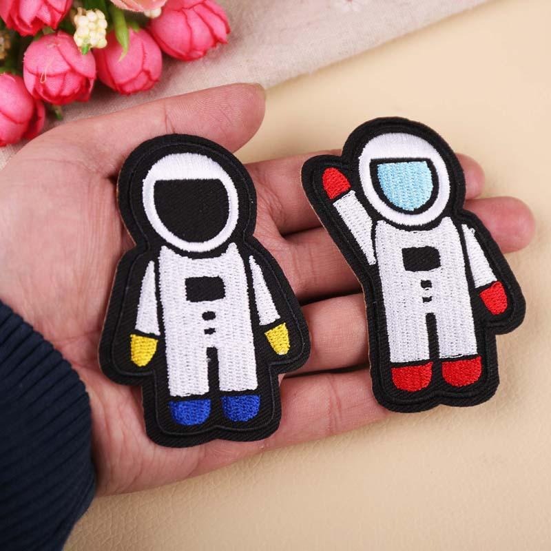 【皮卡布】s6 火箭 飛碟 太空人 布貼 裝飾 布章 臂章燙 刺繡燙布貼 徽章 刺繡布貼 補丁 補破洞 燙貼布 熨燙布貼-細節圖3
