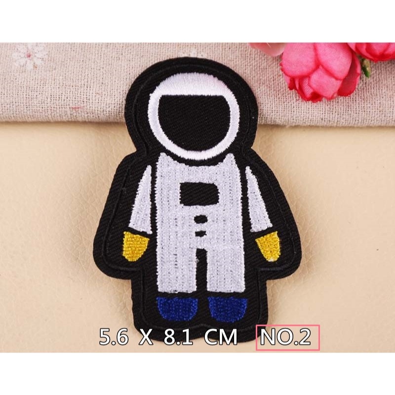 【皮卡布】s6 火箭 飛碟 太空人 布貼 裝飾 布章 臂章燙 刺繡燙布貼 徽章 刺繡布貼 補丁 補破洞 燙貼布 熨燙布貼-規格圖3
