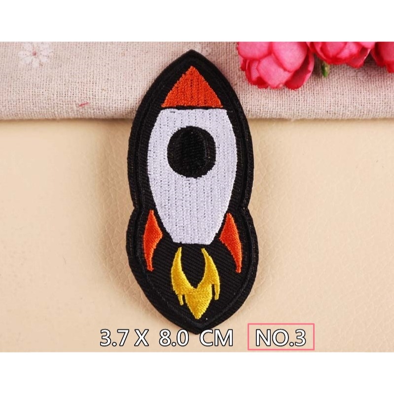 【皮卡布】s6 火箭 飛碟 太空人 布貼 裝飾 布章 臂章燙 刺繡燙布貼 徽章 刺繡布貼 補丁 補破洞 燙貼布 熨燙布貼-規格圖3