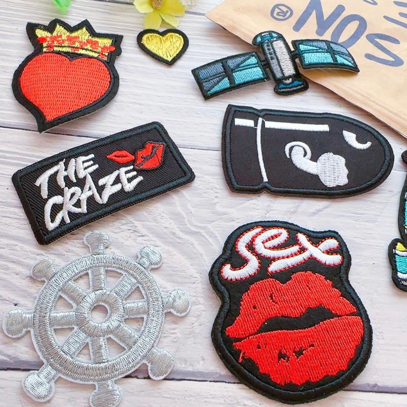 【皮卡布】 S12 太空人 船舵 愛心 熨燙徽章 布貼 布章 臂章燙 刺繡燙布貼 刺繡 徽章 刺繡布貼 燙貼布 熨燙布貼-細節圖6