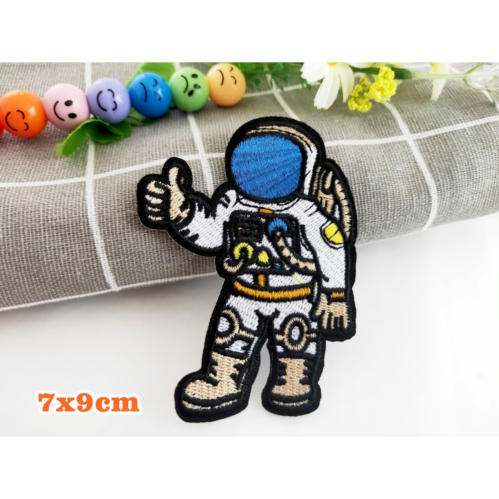 【皮卡布】 S12 太空人 船舵 愛心 熨燙徽章 布貼 布章 臂章燙 刺繡燙布貼 刺繡 徽章 刺繡布貼 燙貼布 熨燙布貼-規格圖9