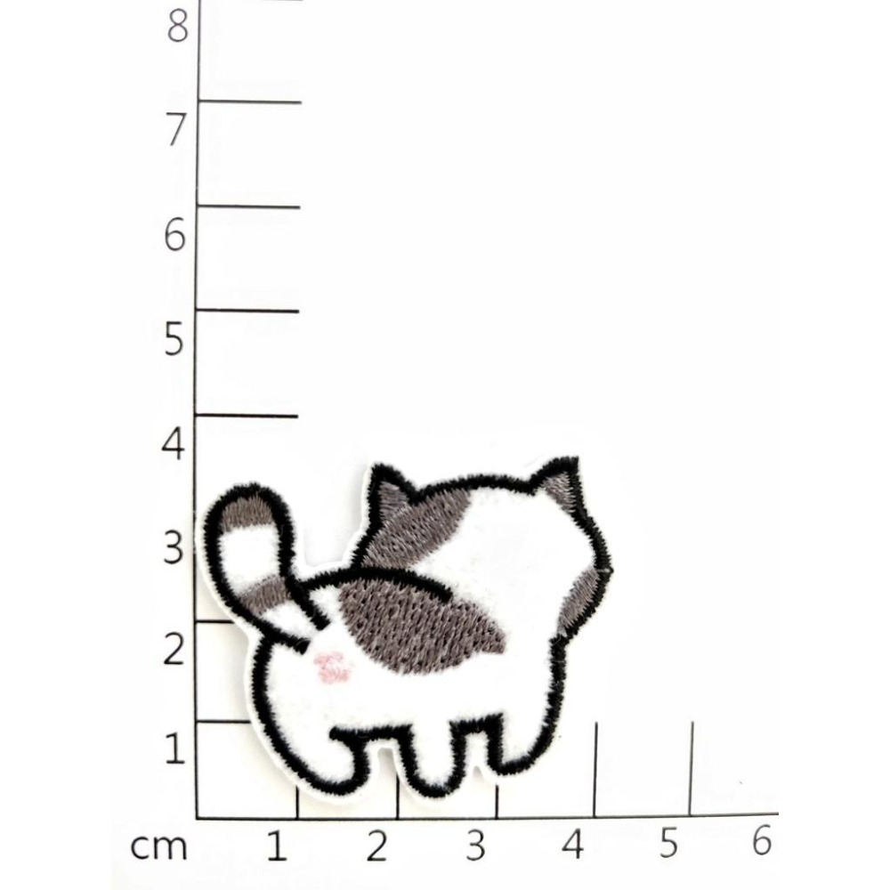 【皮卡布】C11 可愛貓咪 小貓咪 小貓 布貼 電腦刺鏽 貓 布標 刺繡燙布貼 徽章 刺繡布貼 補丁 補破洞 熨燙布貼-細節圖3
