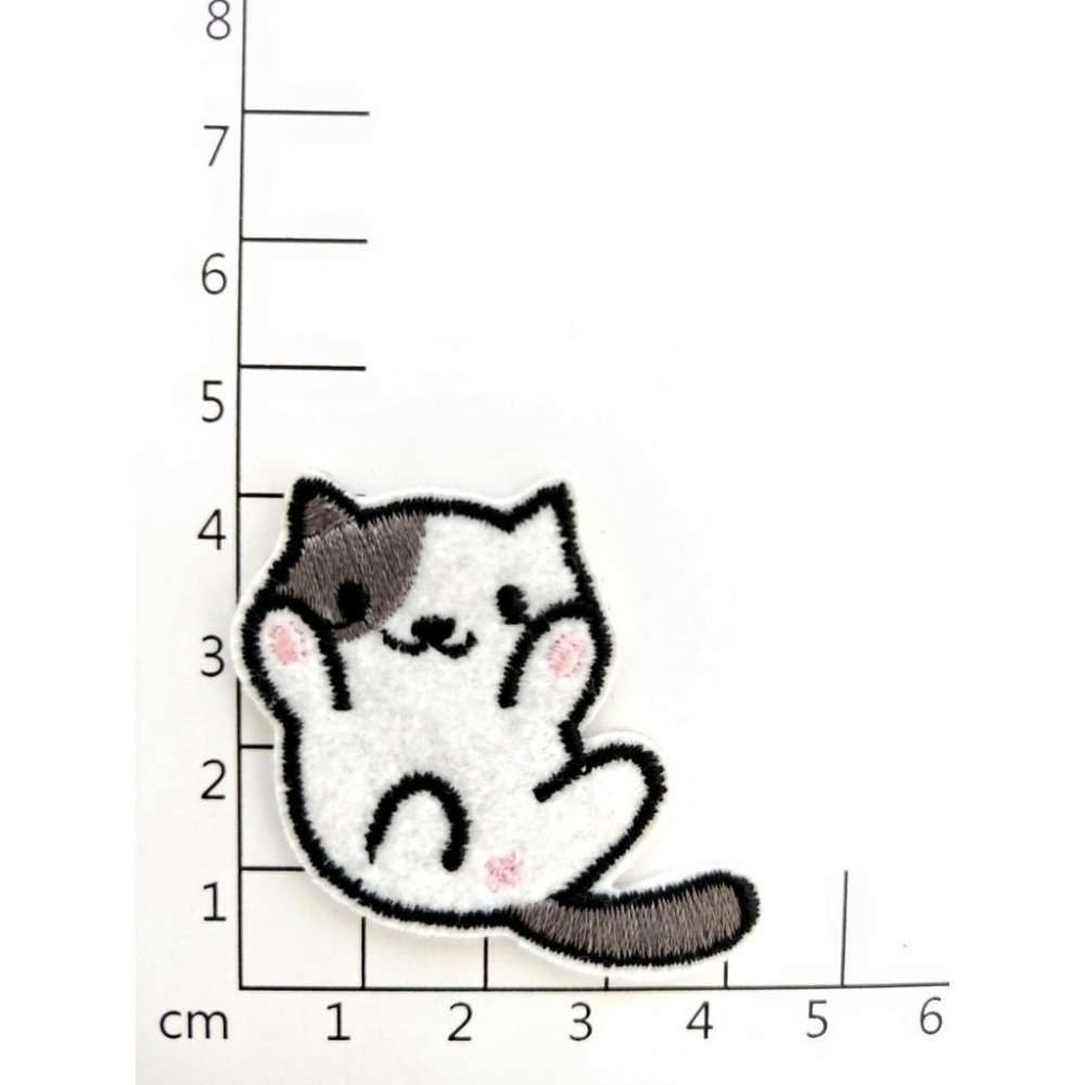 【皮卡布】C11 可愛貓咪 小貓咪 小貓 布貼 電腦刺鏽 貓 布標 刺繡燙布貼 徽章 刺繡布貼 補丁 補破洞 熨燙布貼-細節圖4