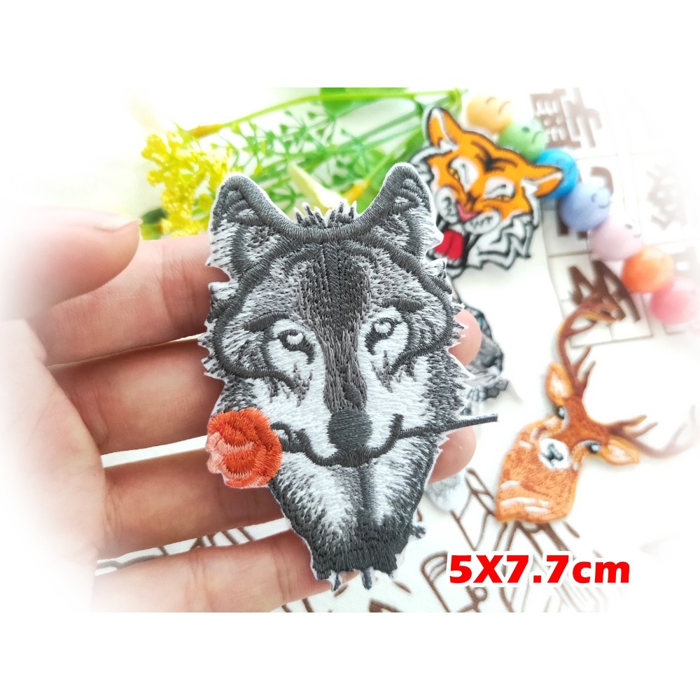【皮卡布】Q16高品質 狼 老虎 豹 鹿 裝飾 布貼 臂章燙 刺繡燙布貼 徽章 刺繡布貼 燙貼布 熨燙布貼-規格圖4