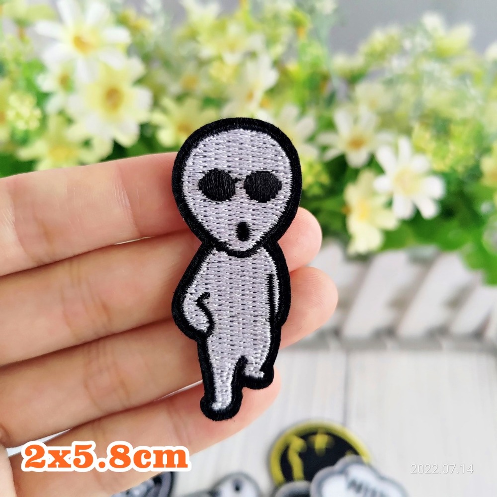 【皮卡布】 S9 外星人 布章 臂章燙 刺繡燙布貼 刺繡 徽章 刺繡布貼 補丁 補破洞 燙貼布 熨燙布貼-規格圖5