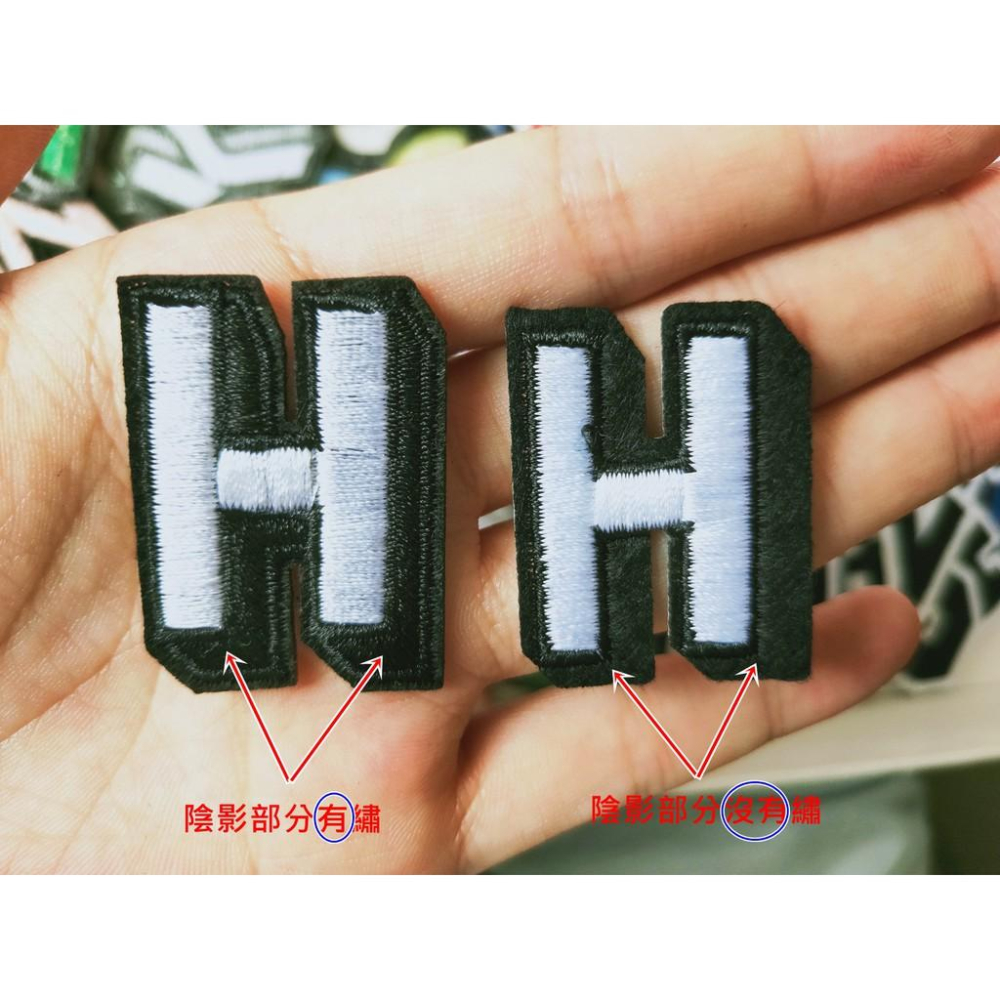【皮卡布】E6英文字母 陰影繡 彩色 26個字母  布貼 臂章燙 刺繡燙布貼 徽章 刺繡布貼  燙貼布 熨燙布貼-細節圖3