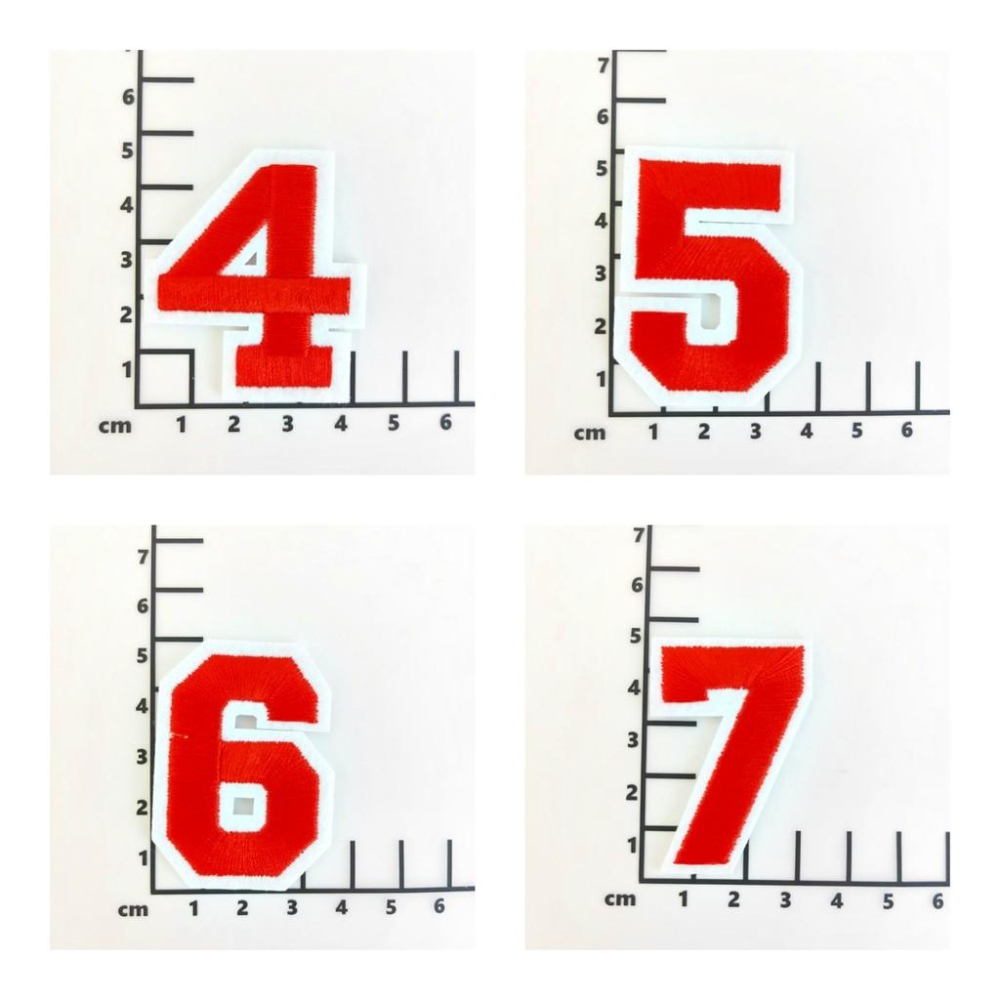 【皮卡布】E7 數字布貼  布貼 臂章燙 刺繡燙布貼 徽章 刺繡布貼 補丁 補破洞 燙貼布 熨燙布貼-細節圖7