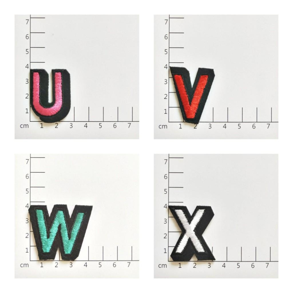 賠本出清英文字母 彩色 26個字母  布貼 臂章燙 刺繡燙布貼 徽章 刺繡布貼 補丁 補破洞 燙貼布 熨燙布貼-細節圖8